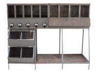 A Metal Coffee Storage Container 81" W x 24" D x 64.25" H — Italy, Circa 1950