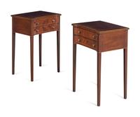 A Pair of Kittinger Federal Style Mahogany Side Tables