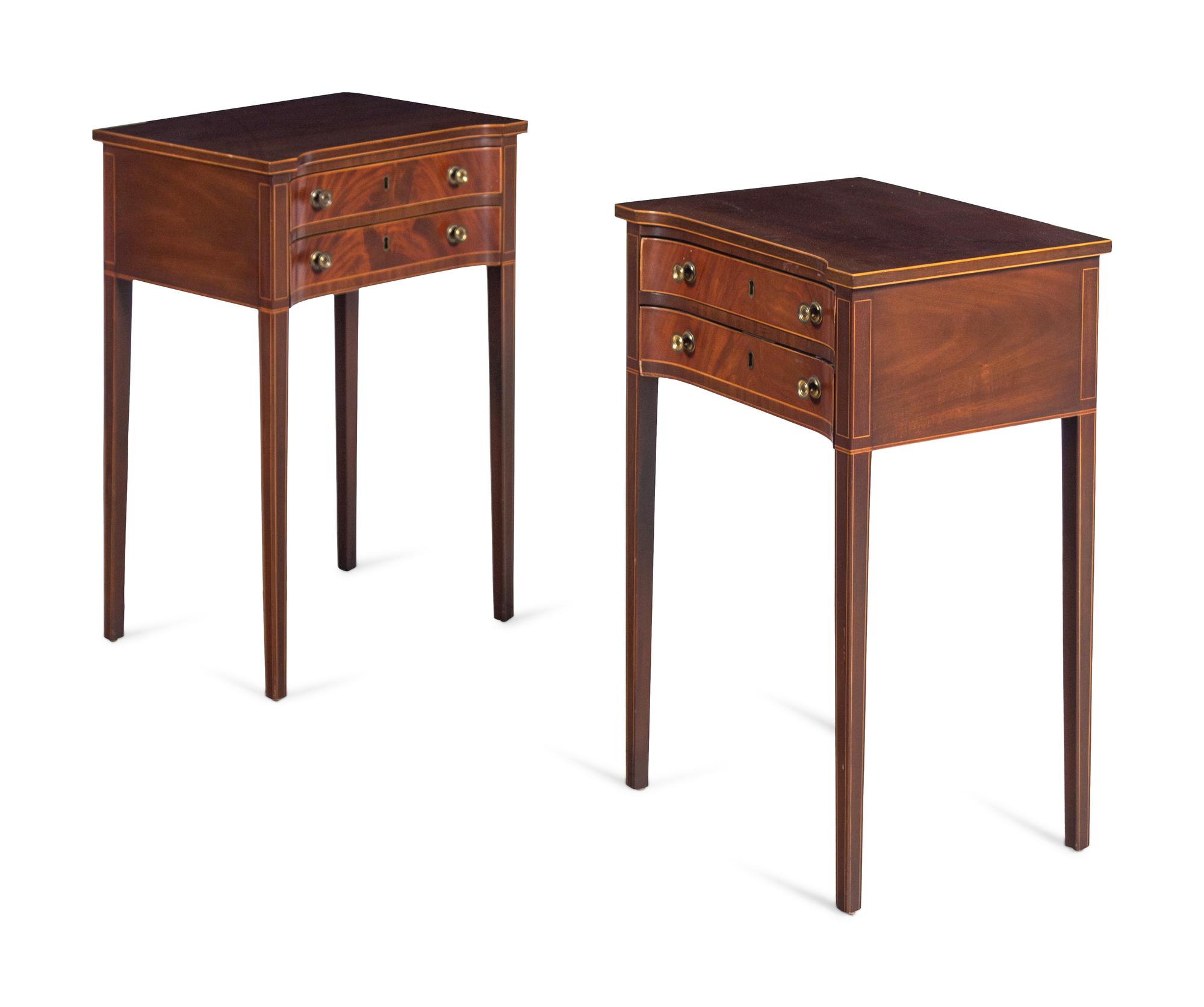 A Pair of Kittinger Federal Style Mahogany Side Tables