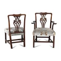A Set of Eight George III Style Mahogany Dining Chairs