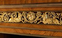A Louis XVI Style Gilt Bronze Mounted Parquetry Cabinet-on-Stand