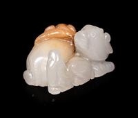 Two Chinese Carved Hardstone Figures of Animals