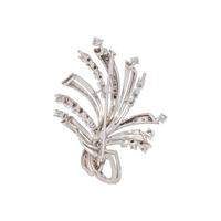 WHITE GOLD AND DIAMOND BROOCH