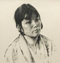 Taos Pueblo Indian Girl from the "Southwestern" Series, edition 37/100