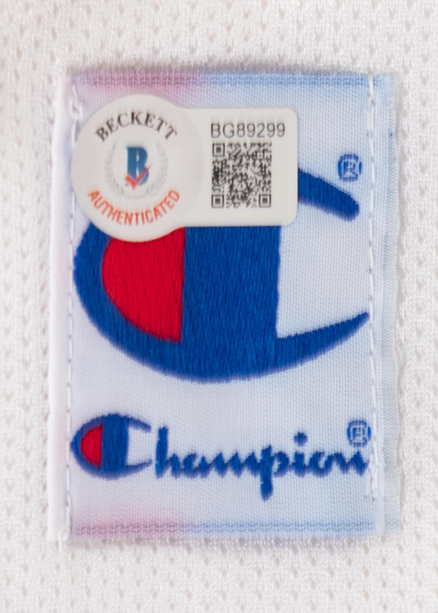 A Group of Two 1992 USA Olympic Basketball (Dream Team) Signed Basketball Jerseys Including Patrick Ewing (Beckett Authentication Services BAS Certified),