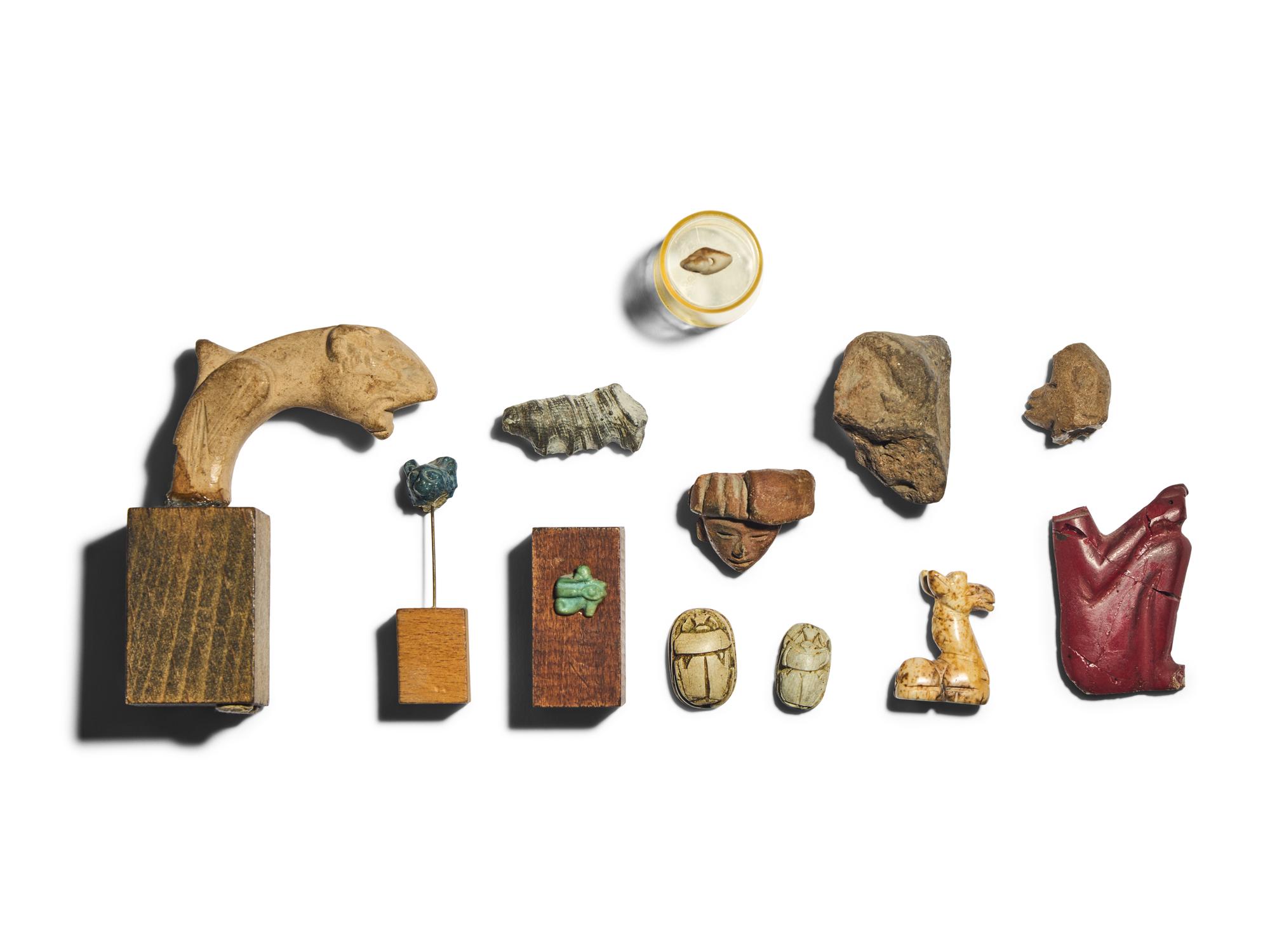 A Group of Nine Small Ancient Objects and Fragments