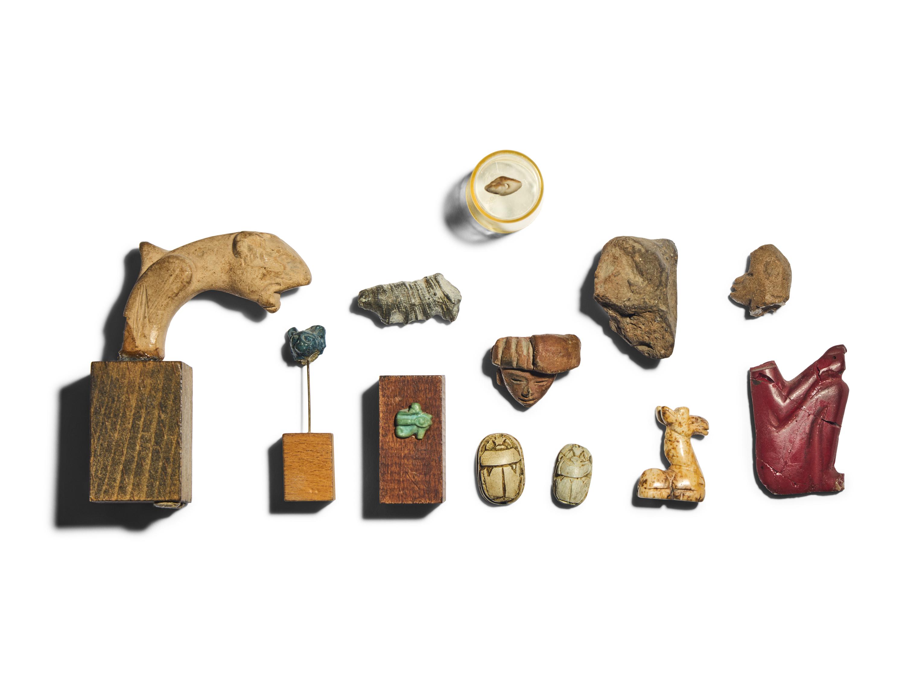 A Group of Nine Small Ancient Objects and Fragments