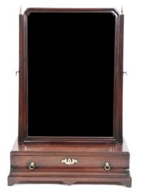 A George III Style Mahogany Dressing Mirror Height 26 1/2 inches. — EARLY 19TH CENTURY