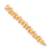 CORAL AND DIAMOND BRACELET