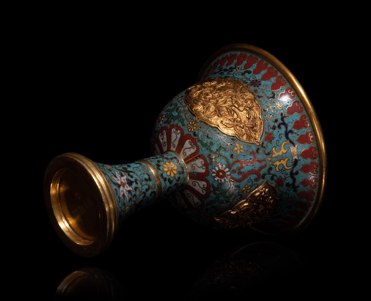 A Cloisonné Enamel Stem Cup