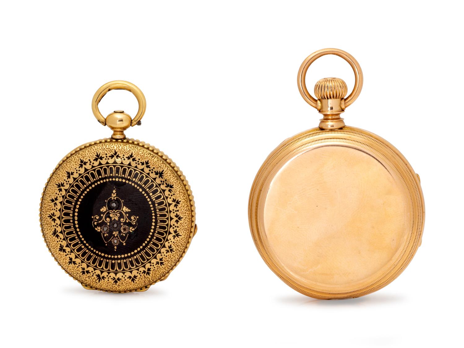 A Collection of Yellow Gold Pocket Watches,