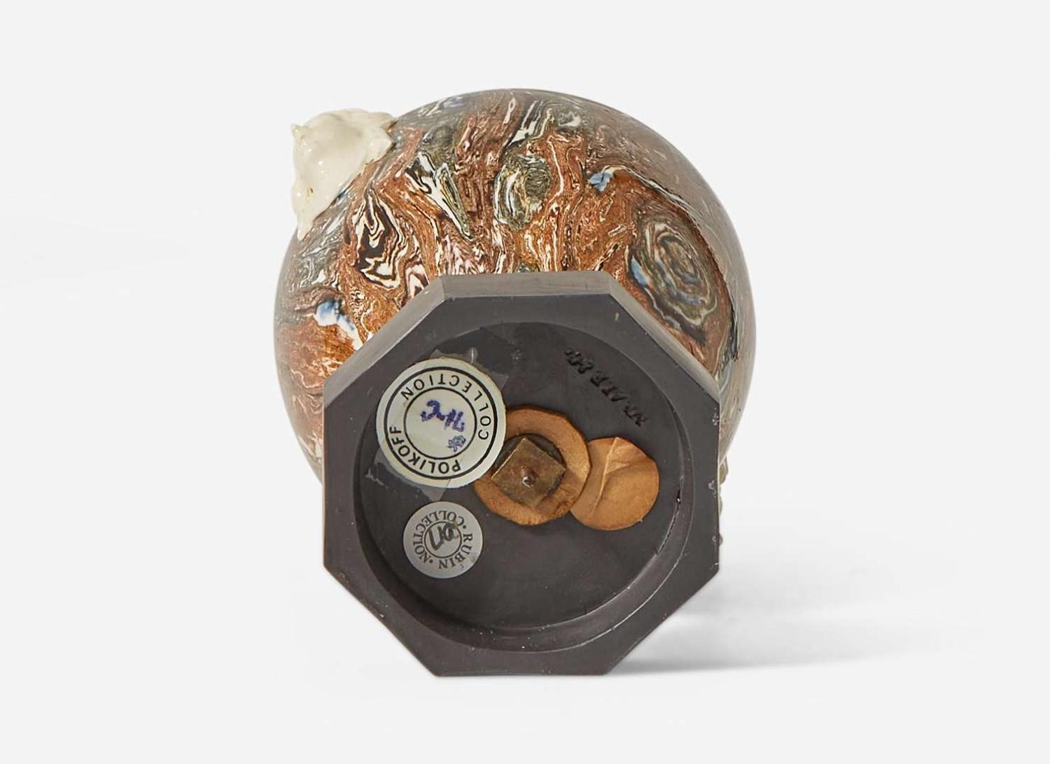 A Neale & Co. Agateware Vase and Cover, UK, 1780s