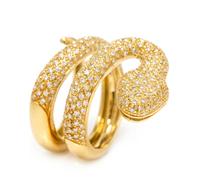An 18 Karat Yellow Gold and Diamond Snake Motif Ring, 8.40 dwts.