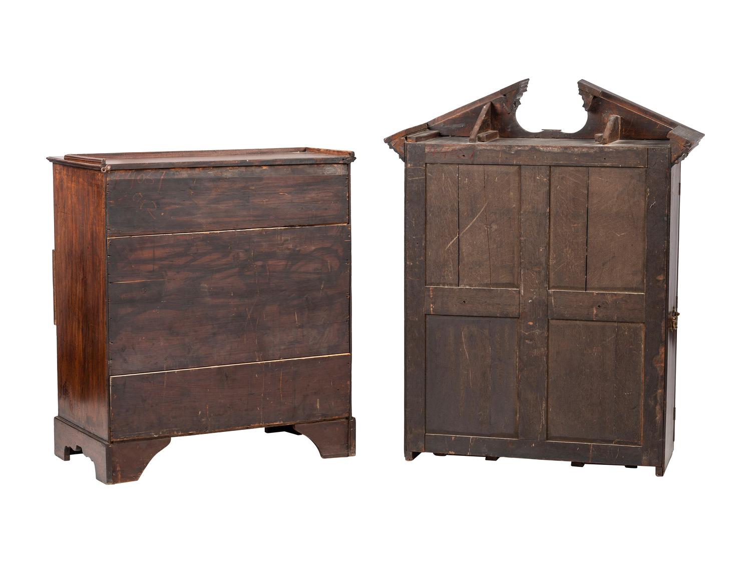 A George III Mahogany Bureau Bookcase