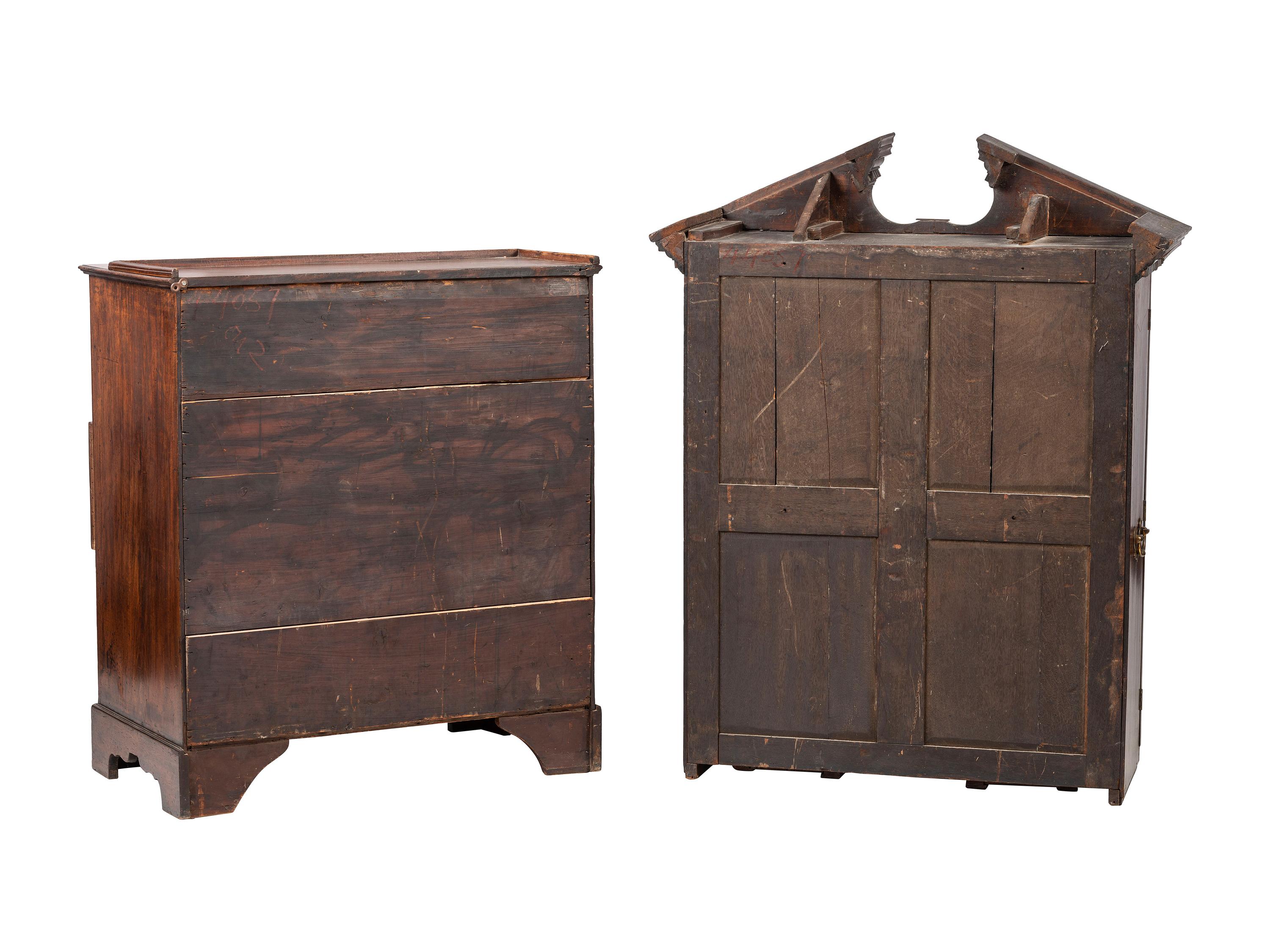 A George III Mahogany Bureau Bookcase