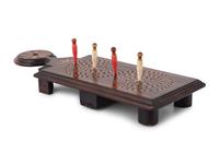 Two Carved Wood Game Elements