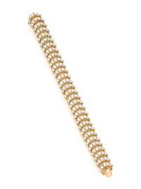 CARTIER, DIAMOND AND YELLOW GOLD BRACELET
