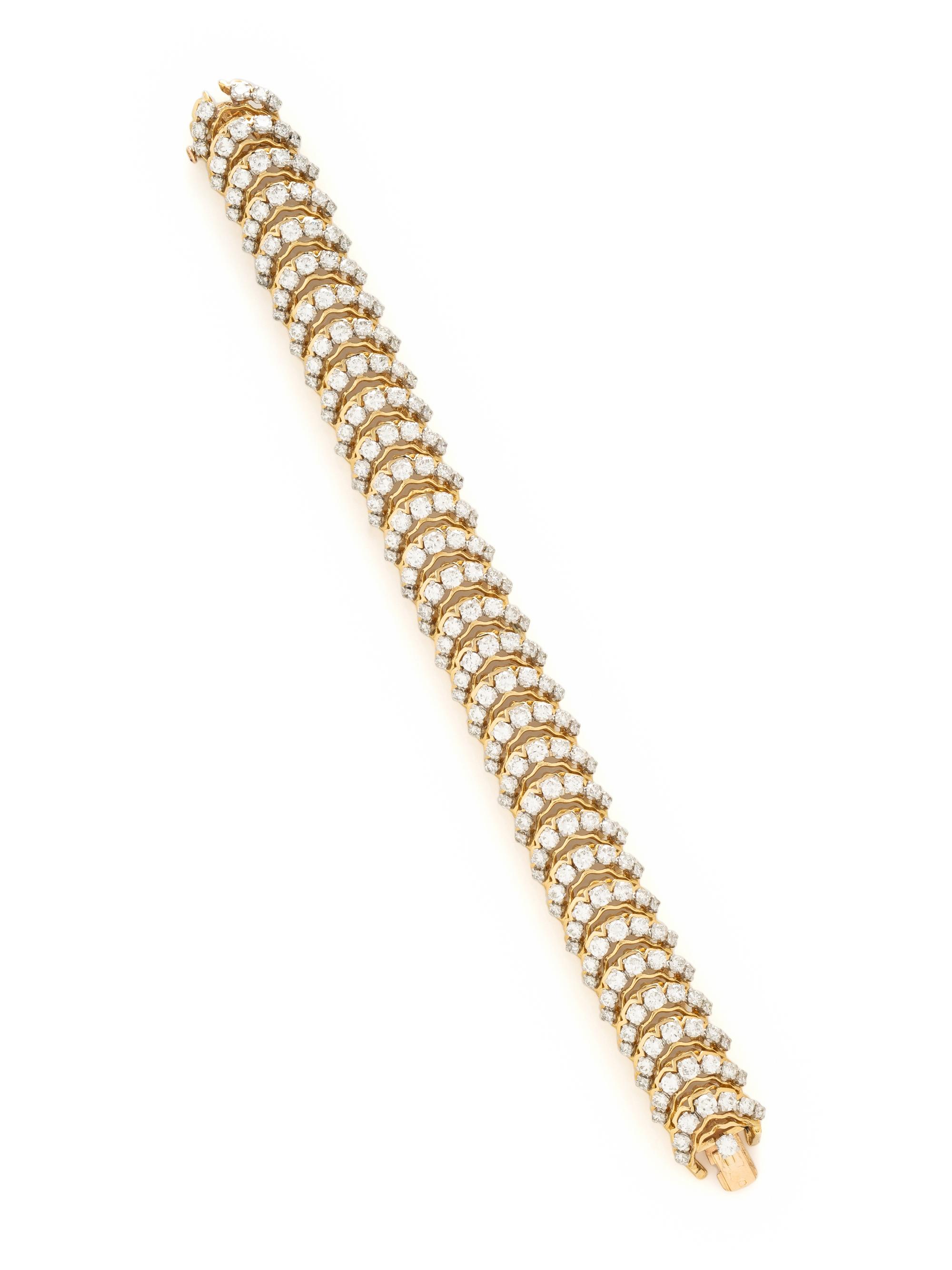 CARTIER, DIAMOND AND YELLOW GOLD BRACELET