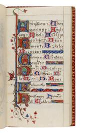 REVEREND WILLIAM JOHN LOFTIE (born 25 July 1839, Tandragee, County Armagh, Ireland; died 16 June 1911) A Roll of the Baronies by Writ of Summons in the Peerage of England, in English, illuminated manuscript on parchment [England, c. 1875]