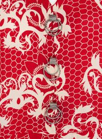 Three Red and Print Dresses, 1940s
