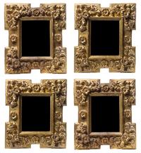 A Set of Four Spanish Baroque Giltwood Frames Height 18 x width 16 inches. — 18TH CENTURY