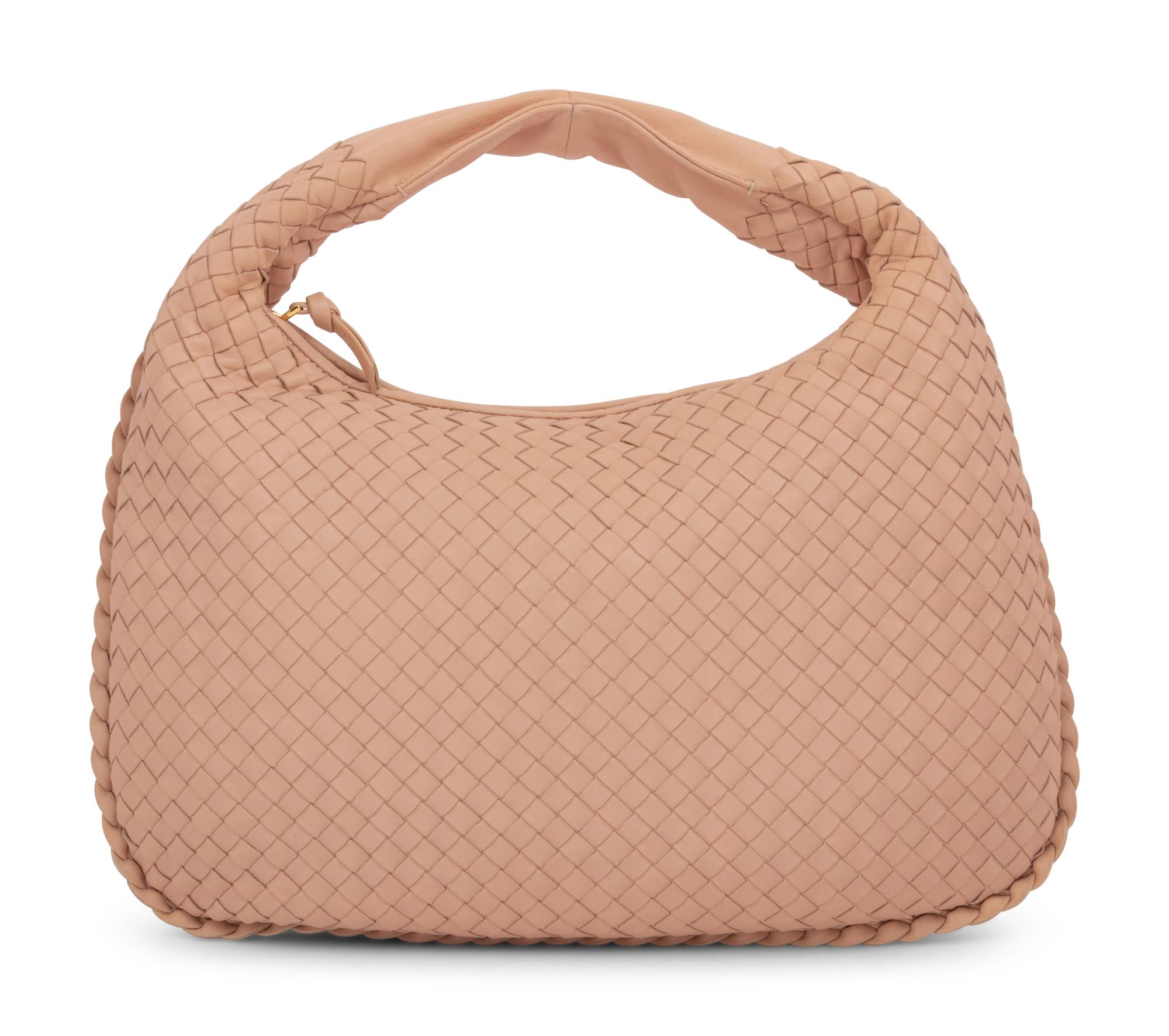 Bottega Veneta Pink Intrecciato Leather Hobo