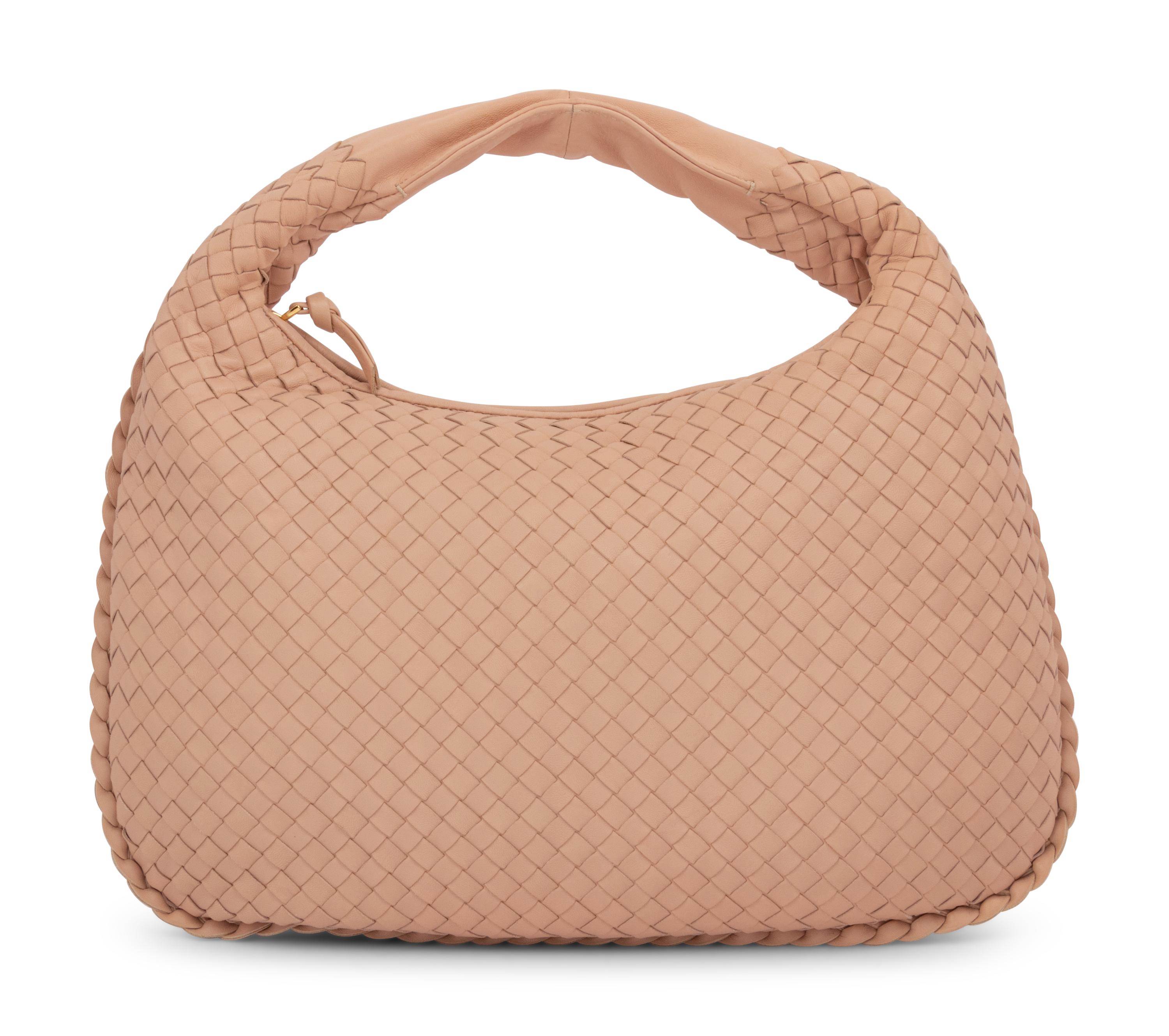 Bottega Veneta Pink Intrecciato Leather Hobo