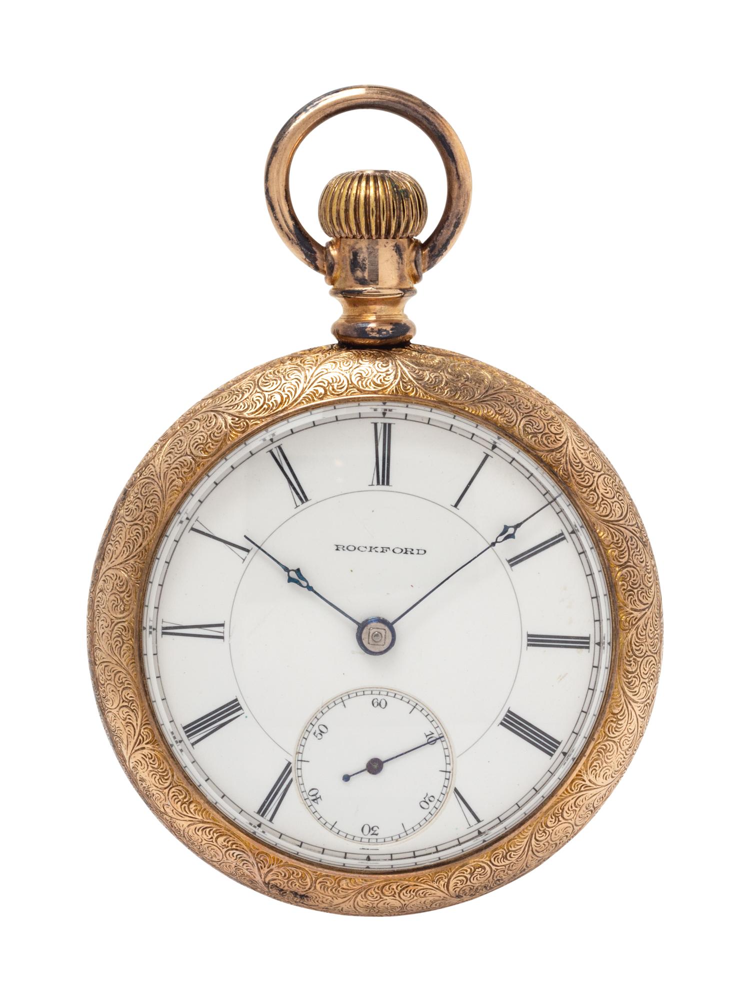A Gold Filled Open Case Pocket Watch, Rockford, Circa 1883,
