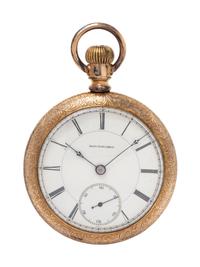 A Gold Filled Open Case Pocket Watch, Rockford, Circa 1883,