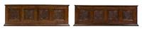 A Pair of Italian Walnut and Marquetry Cassoni Height 26 3/4 x width 76 1/2 x depth 22 1/2 inches. — INCORPORATING VARIOUS ELEMENTS