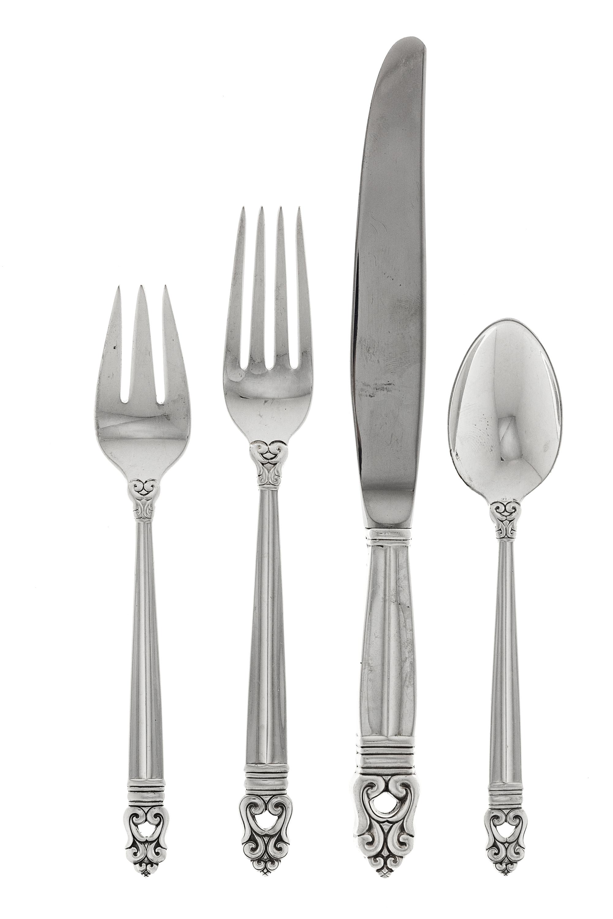 An American Silver Flatware Service