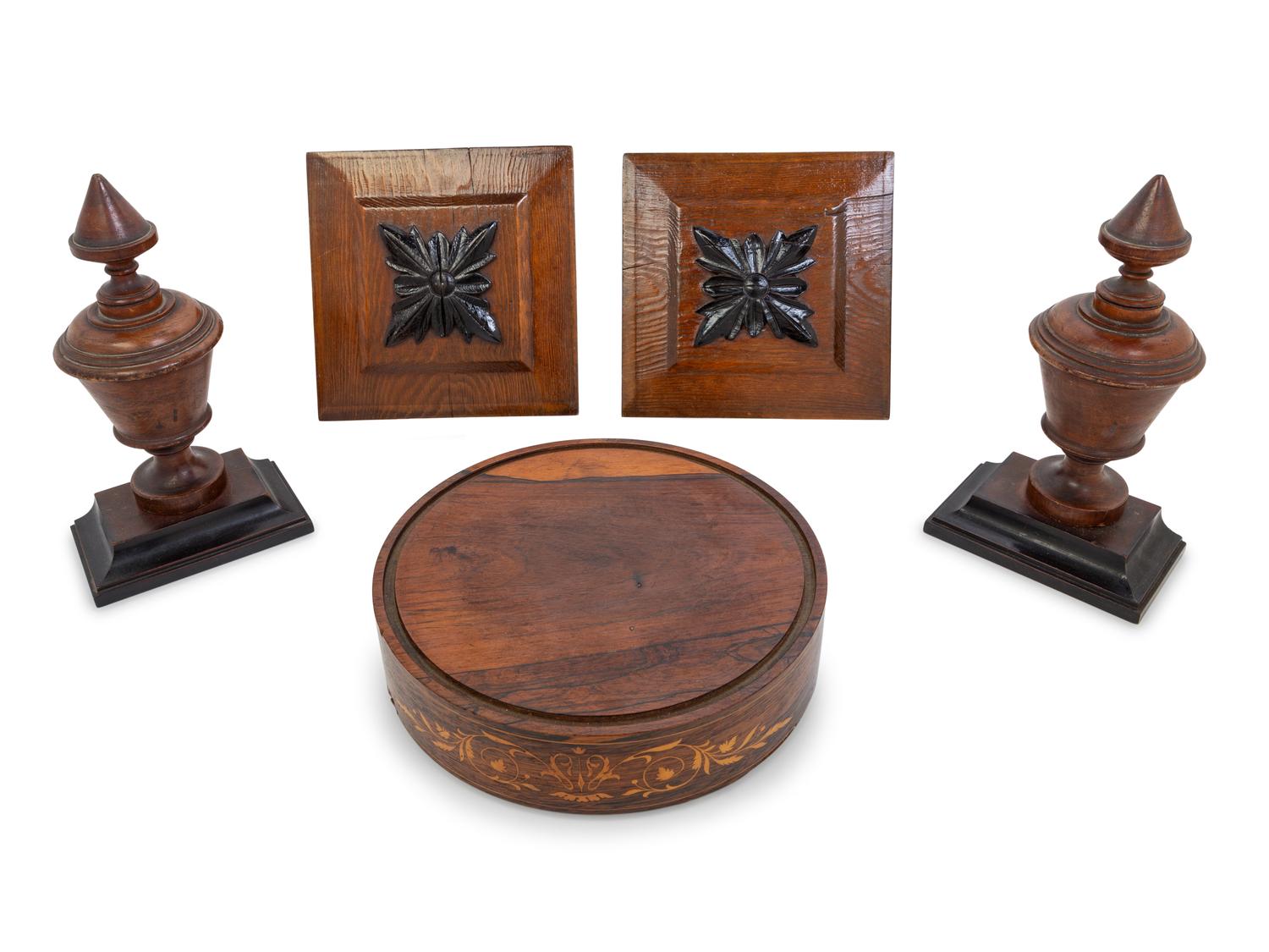 A Victorian Parcel Ebonized Crest Board