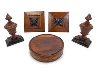A Victorian Parcel Ebonized Crest Board