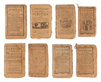 [ALMANACS - BOSTON]. A group of 8 almanacs, published Boston by various printers, comprising: