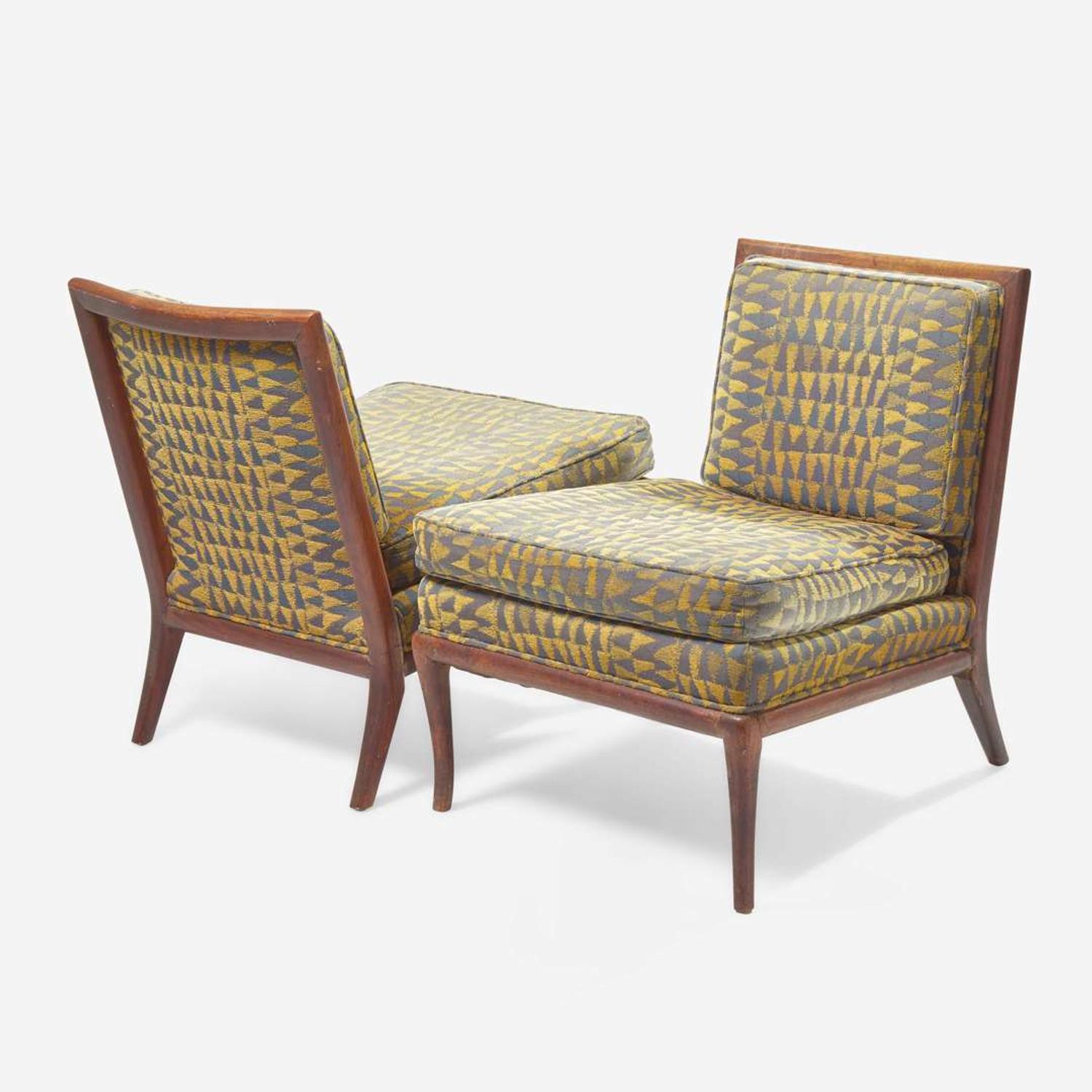 T.H. Robsjohn-Gibbings (American, b. England, 1903-1976) Pair of Lounge Chairs, Widdicomb, USA, circa 1955