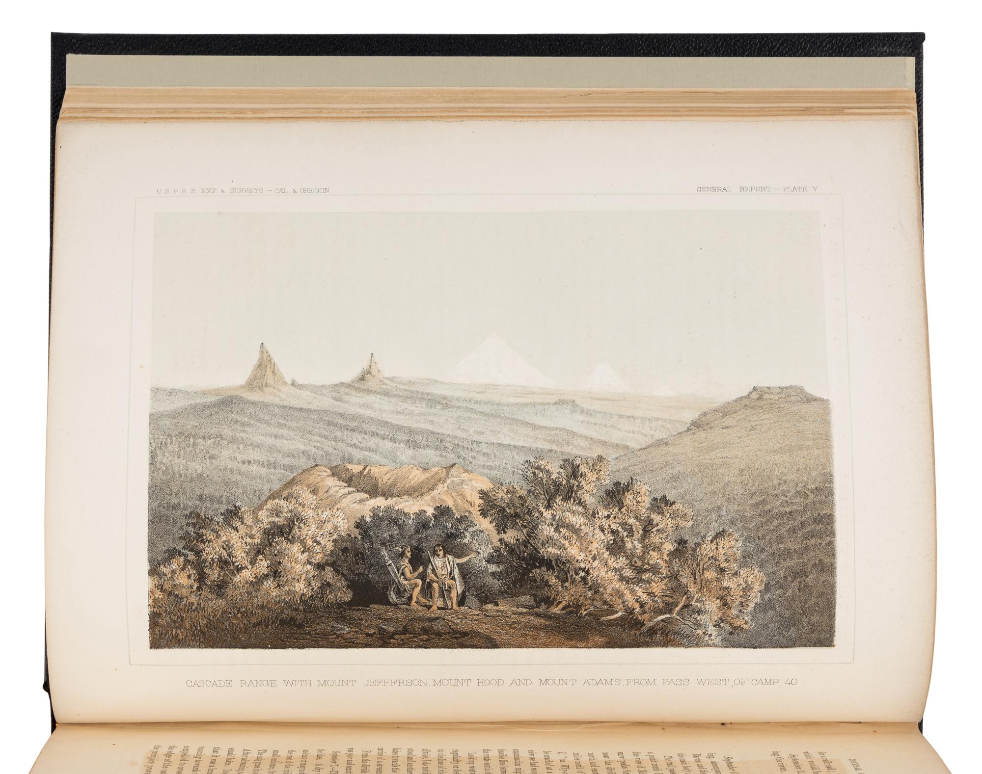 [PACIFIC RAILROAD SURVEY]. Reports of Explorations and Surveys, to Ascertain the Most Practicable and Economical Route for a Railroad from the Mississippi River to the Pacific Ocean.. . Washington: Beverley Tucker, A.O.P. Nicholson, Thomas H. Ford, 1855-1860.