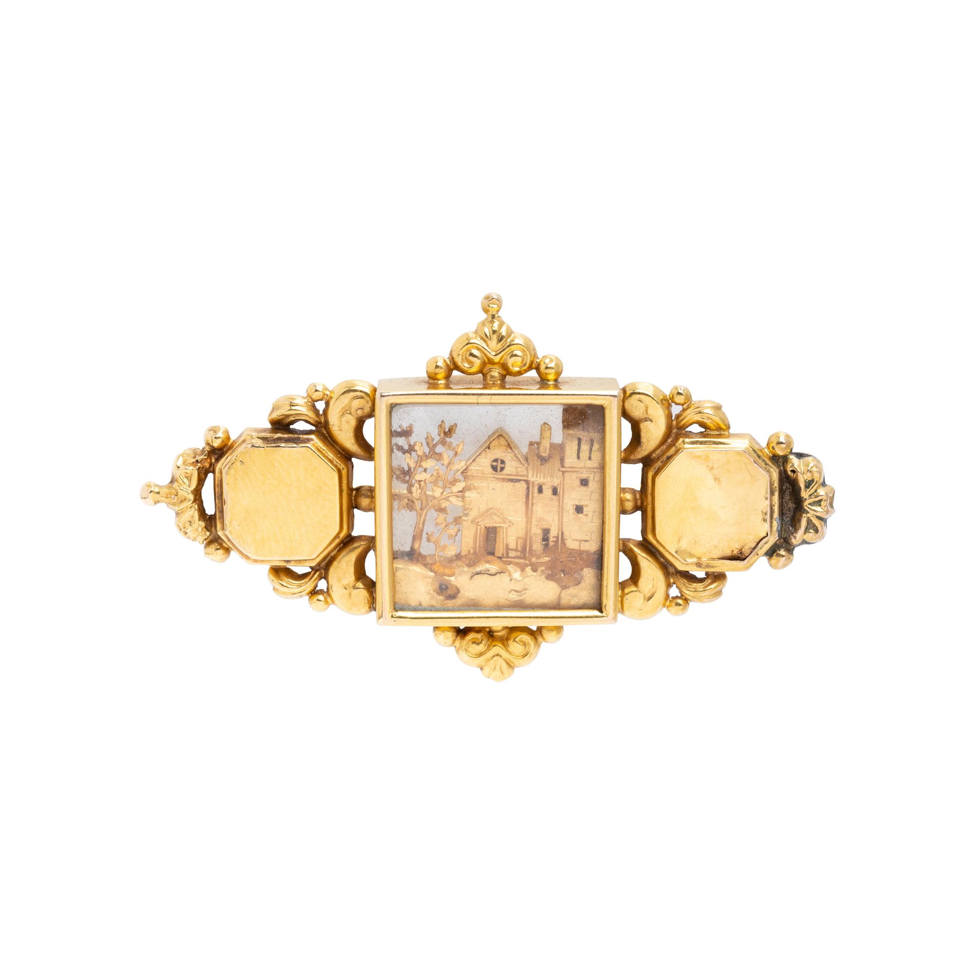ANTIQUE, YELLOW GOLD BROOCH