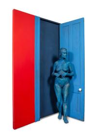 Blue Girl Behind Blue Door,