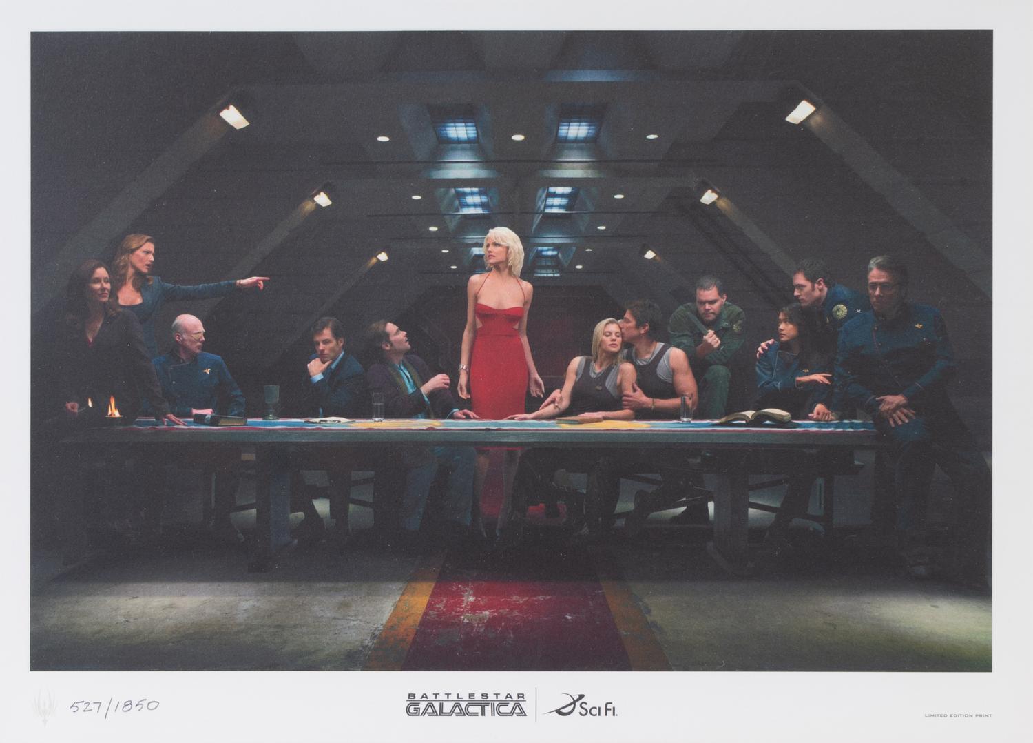 (Film Memorabilia). “Battlestar Galactica.” SciFi: 2004. Print of artwork from the final season of the show.