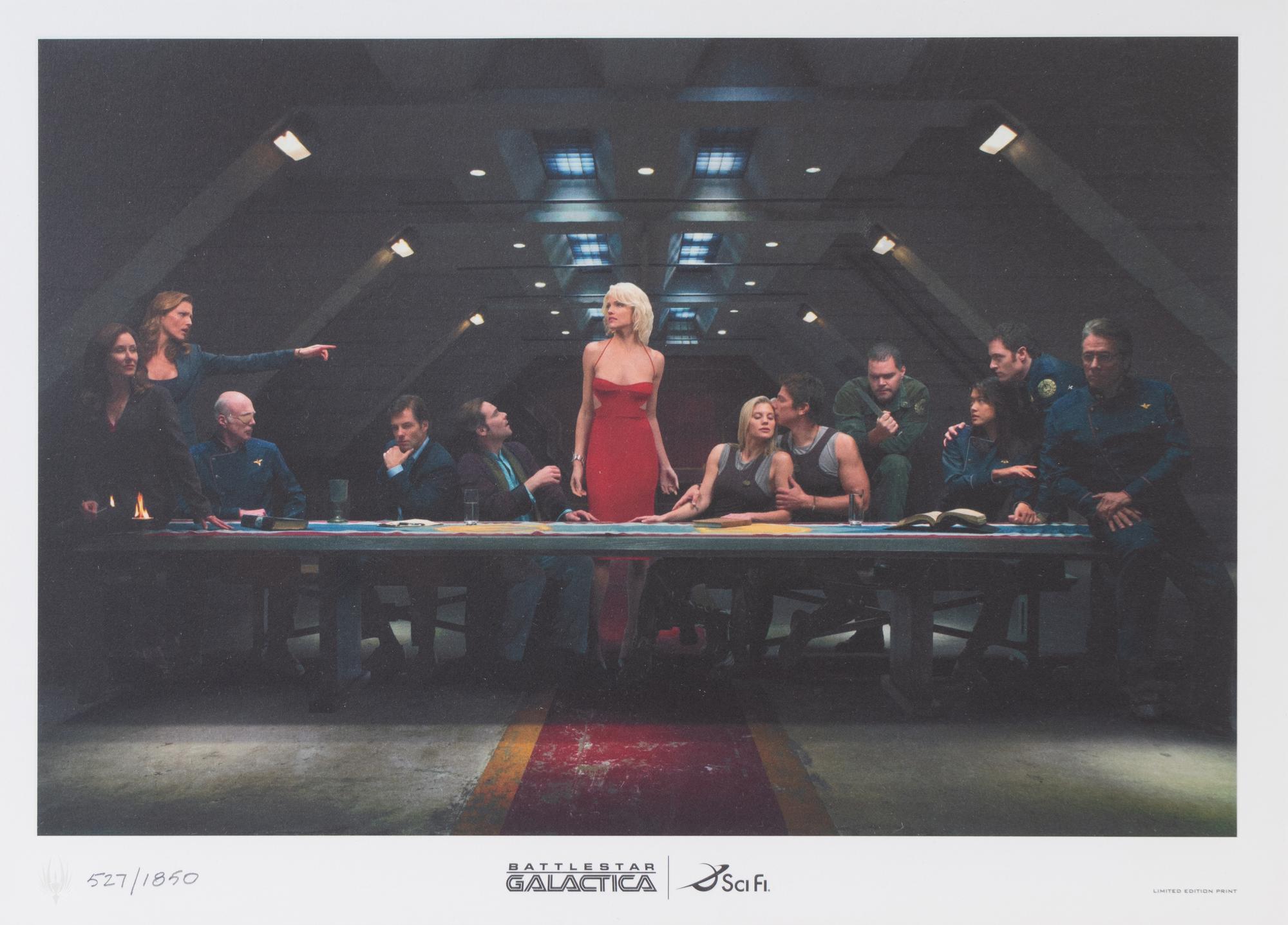 (Film Memorabilia). “Battlestar Galactica.” SciFi: 2004. Print of artwork from the final season of the show.