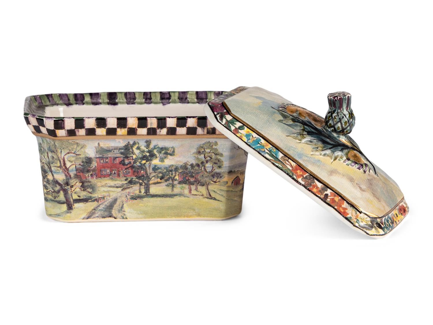 A Set of Sixteen MacKenzie-Childs MacLachlan Ceramic Dinner Plates
