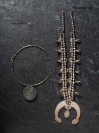 Navajo Silver and Shadow Box Set Turquoise Jewelry