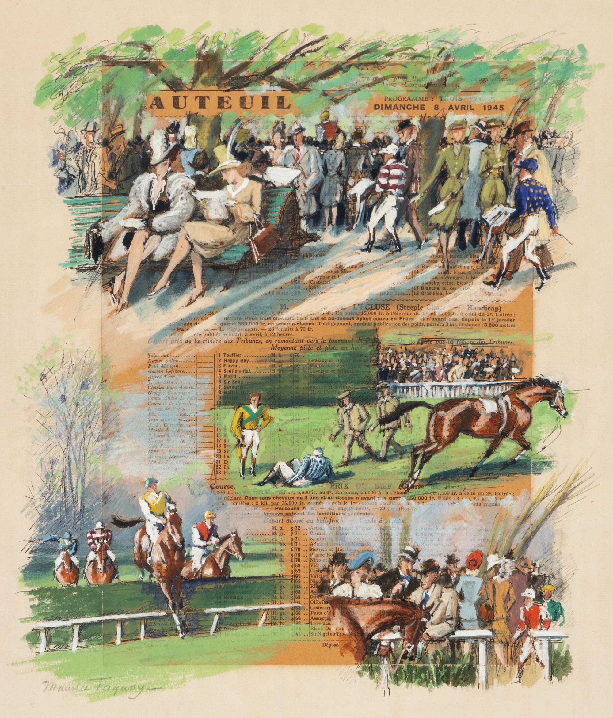 Courses à Auteuil, Dimanche 8 Avril , 1945