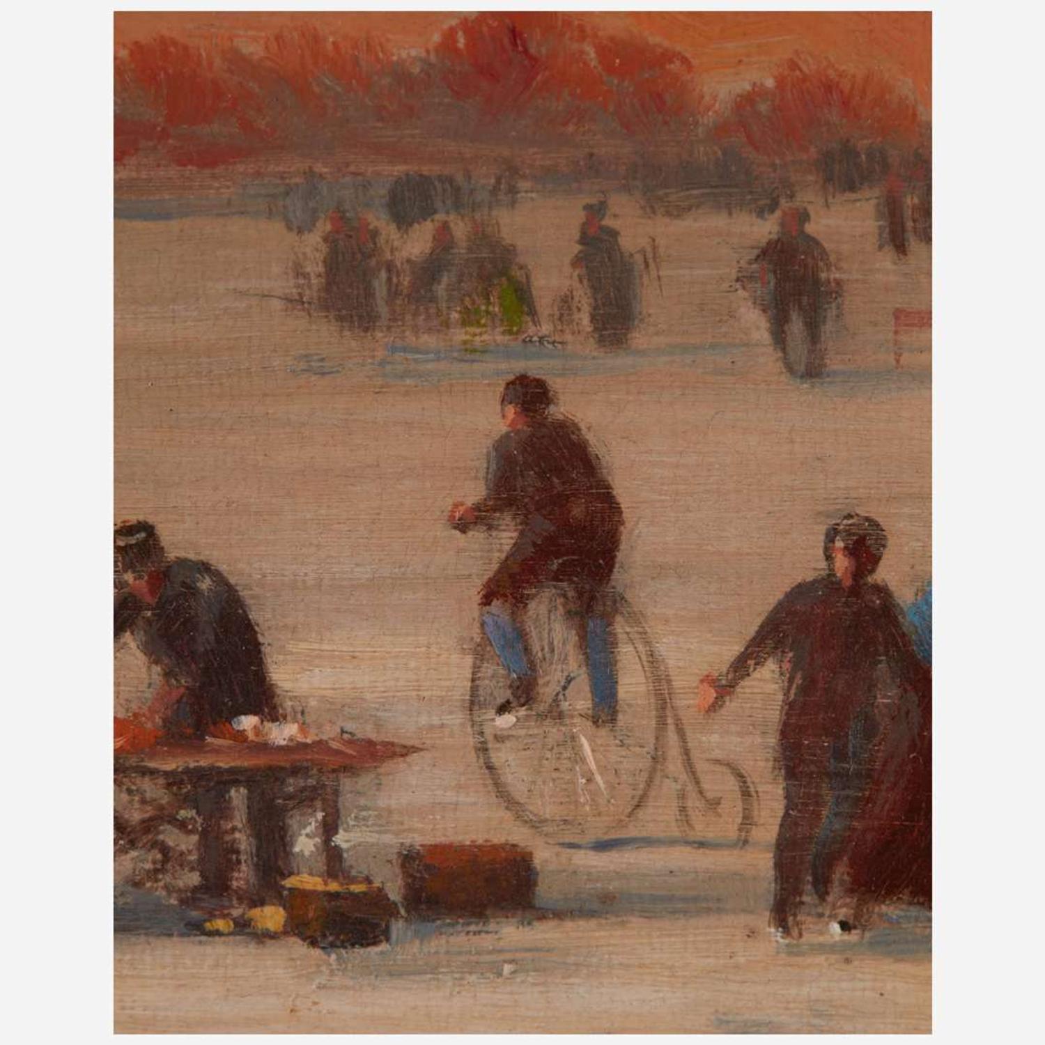 Salvador Mège (French, 1854-N/A) Skating on the Schuylkill River