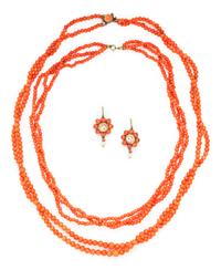 A Collection of Coral Jewelry,