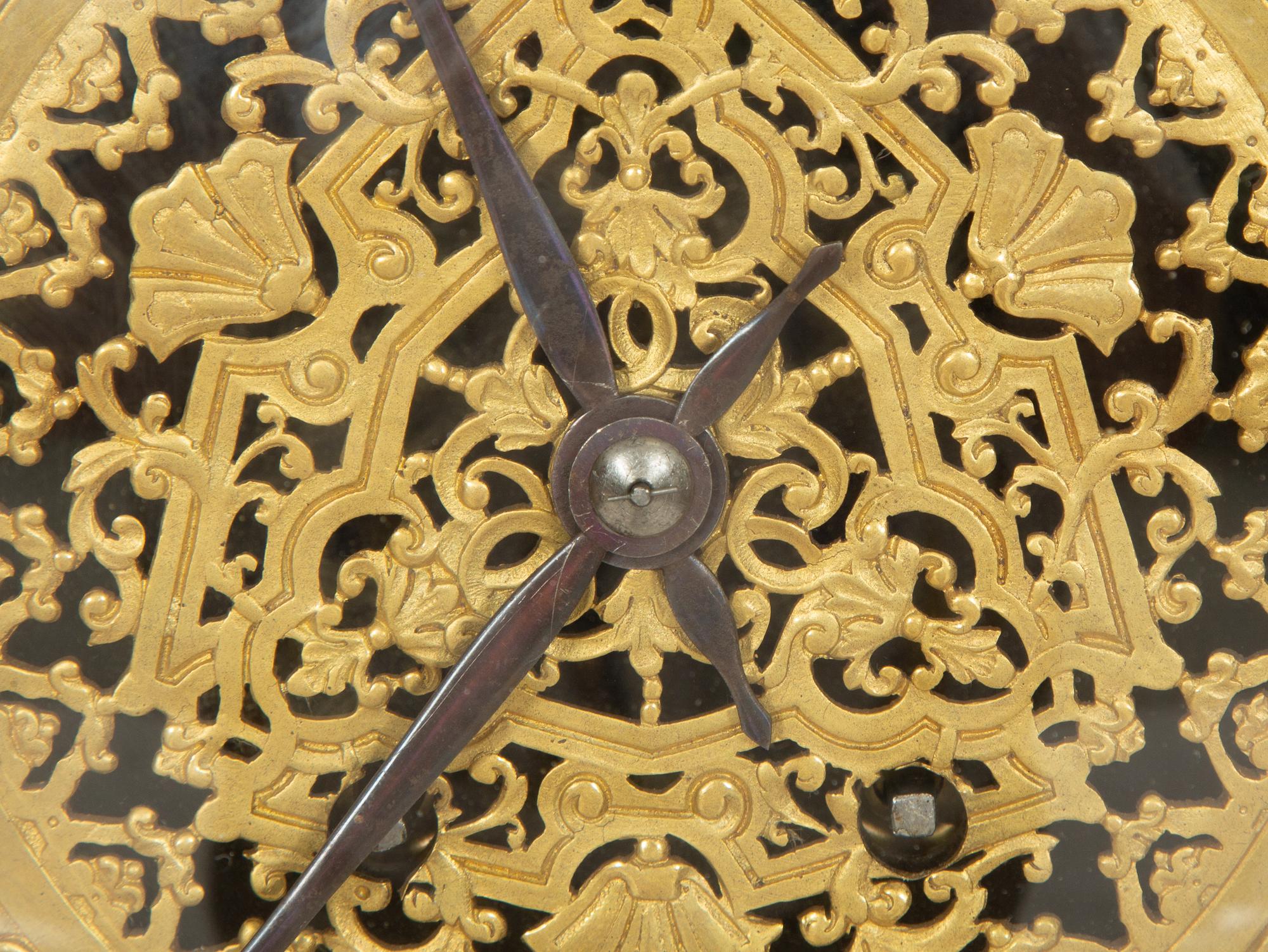 A Continental Gilt Bronze Bracket Clock