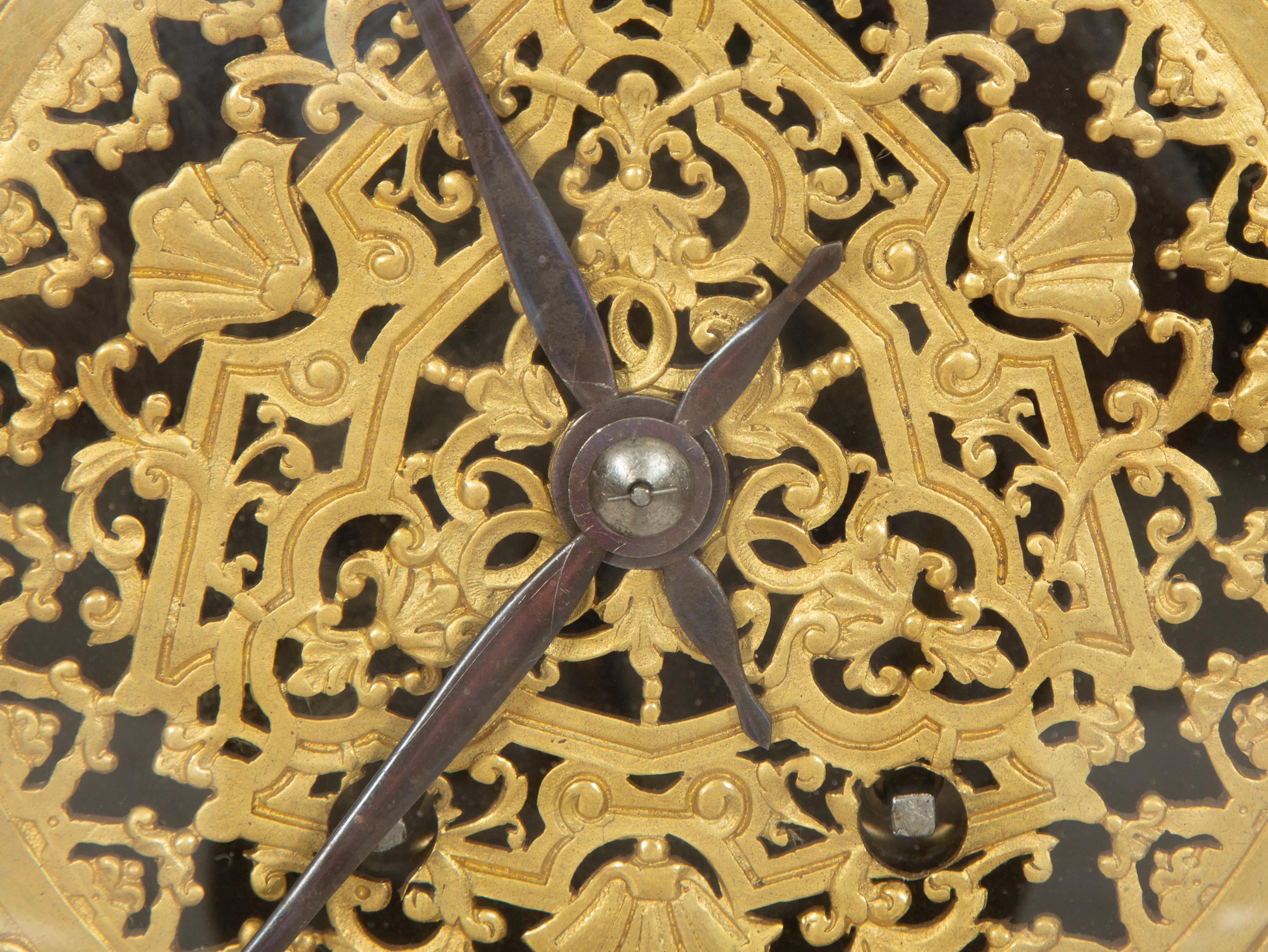 A Continental Gilt Bronze Bracket Clock