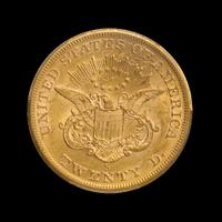 A United States 1860-S Liberty Head $20 Gold Coin