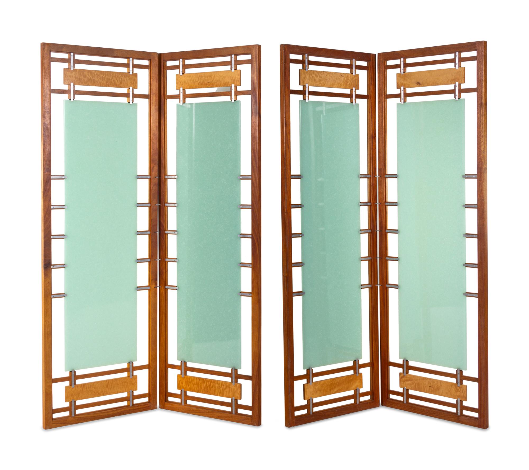 Four Panel Folding Floor Screen