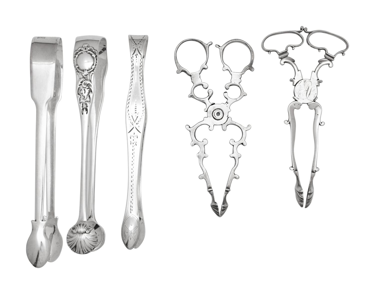 A Group of Five George III Silver Sugar Servers